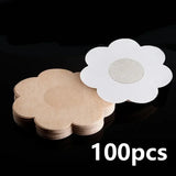 100PC Cloth Nipple Cover Teat Hide Women Disposable Nipple Pasties Piece Breast Petals Invisible Bra Padding Chest Sticker Patch