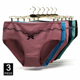 INTIMO SECRETS 3PCS Cotton Panties – Plus Size Women’s Cozy Lingerie