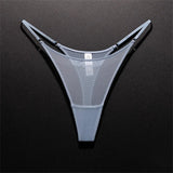 INTIMO SECRETS High Slit Seamless Thong – Ultra-Thin Mesh Sexy Underwear for Women, Plus Size