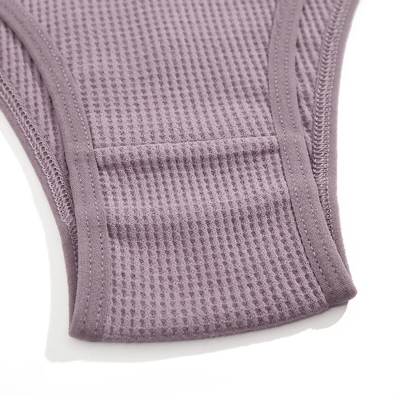 3PCS/Set Brazilian Underwear Women Panties Waffle Cotton Panties FINETOO Female Underwear Briefs Intimates Women Lingerie S-XL