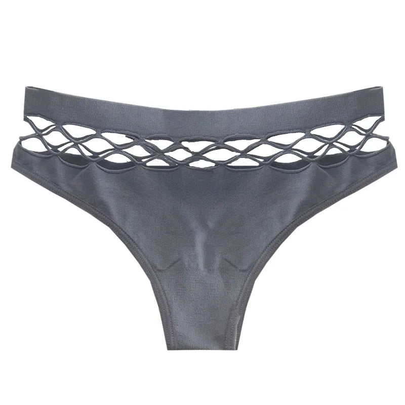 INTIMO SECRETS Women’s Hollow-Out Seamless G-String – Sexy Mid-Waist Panties