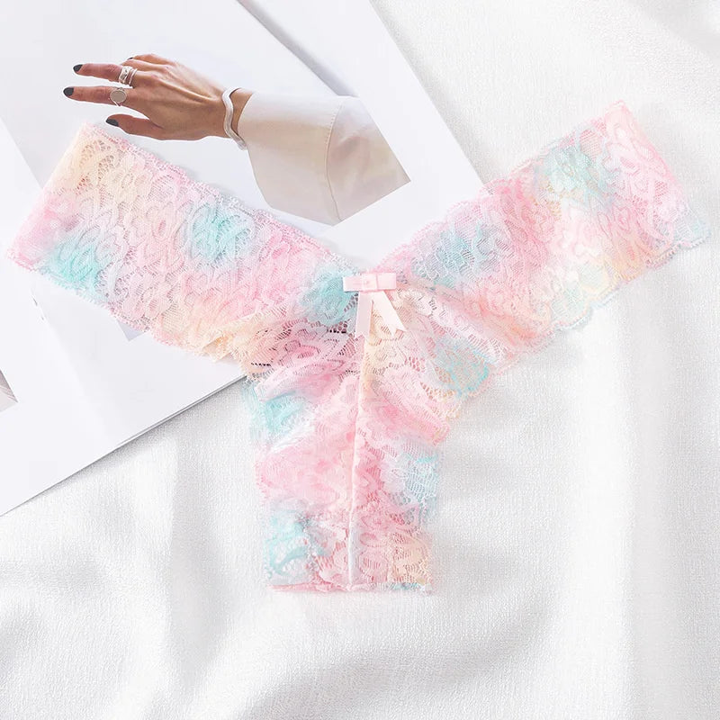 INTIMO SECRETS Women’s Ruffles Seamless T-Back Thong – Sexy G-String Underwear 1PCS