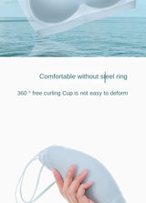 INTIMO SECRETS Ultra Thin Ice Silk Bra – Plus Size Wireless Padded Lingerie