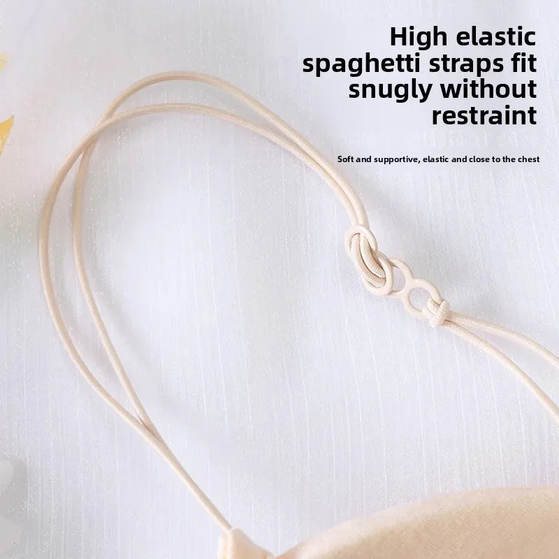Summer Hit Low Cut Backless Pure Cotton Wrap Chest Bra Women's Sexy Interest Triangle Cup Strapless Underwear Intimate Apparel