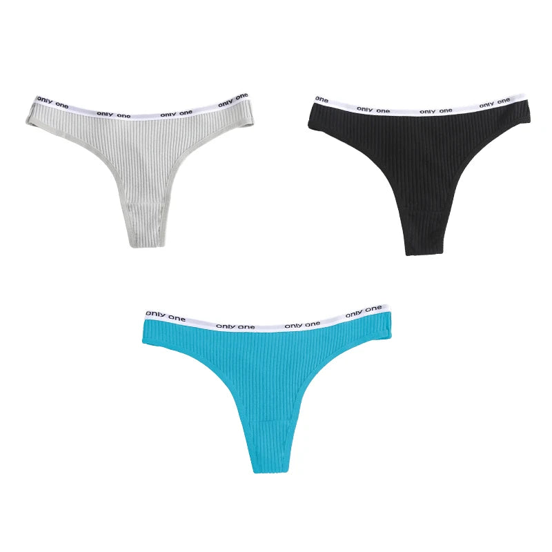 INTIMO SECRETS Cotton Soft Thong – Seamless Low-Rise Underwear for Women