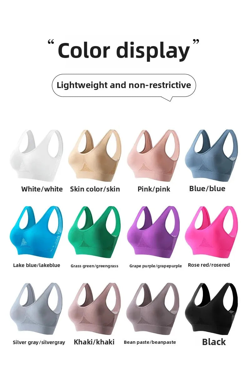 INTIMO SECRETS Women’s Wireless Sports Bra – Breathable Yoga Vest with Removable Pads
