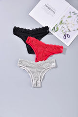 INTIMO SECRETS Women’s Low-Waist Hollow Lace Embroidered Panties – Summer Breathable