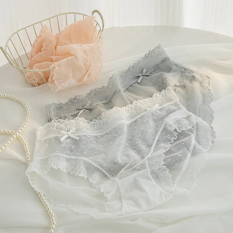 INTIMO SECRETS Women’s L-XL Sexy Lace Low-Waist Seamless Panties