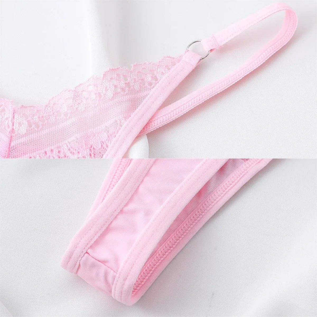 INTIMO SECRETS Women’s Sexy Lace Low-Rise Thong Panties