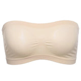 Lady's Sexy Strapless Crop Top Bra Bandeau Boob Tube Brassiere Summer Breathable Mesh Invisible Strapless Chest Wraps Tube Tops