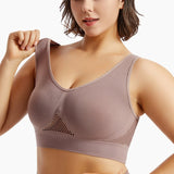 INTIMO SECRETS Wireless Sports Bra – Seamless Push-Up Crop Top