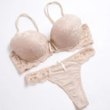 INTIMO SECRETS 2024 Floral Lace Push-Up Bra & Panties Set for Women