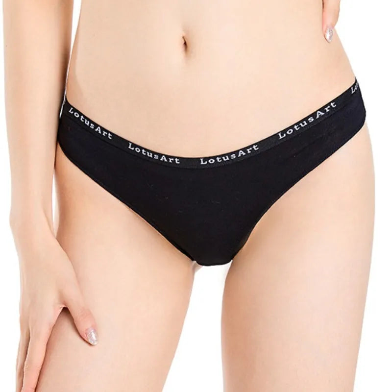 INTIMO SECRETS Women’s Cotton Thong – Sexy Low-Rise G-String Underwear M-XL