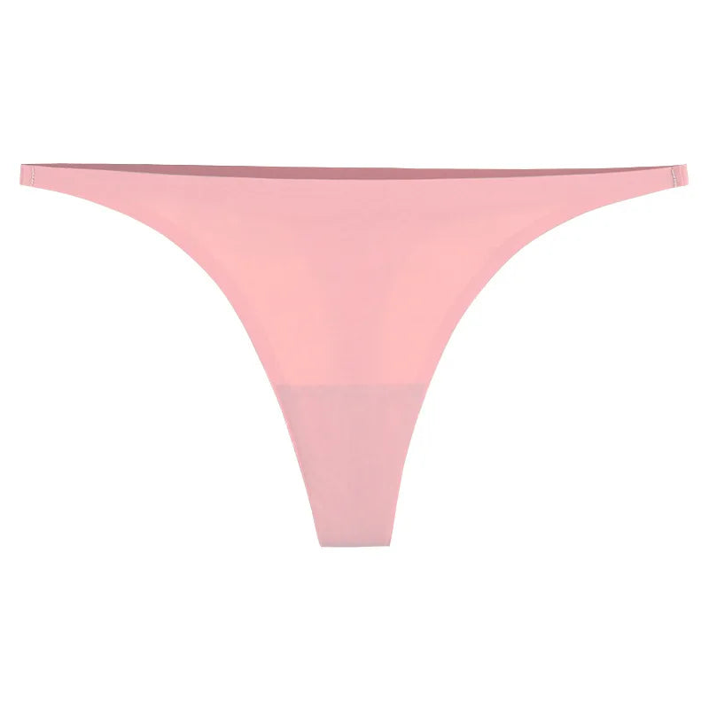 INTIMO SECRETS Women’s Ice Silk Seamless Thong – Invisible Sexy G-String for Sports & Daily Wear