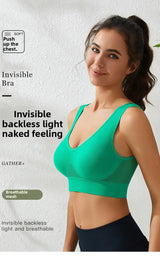 INTIMO SECRETS Women’s Wireless Sports Bra – Breathable Yoga Vest with Removable Pads