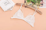 INTIMO SECRETS Women’s Transparent Lace Bra – Sexy Invisible Wire-Free Floral Bralette