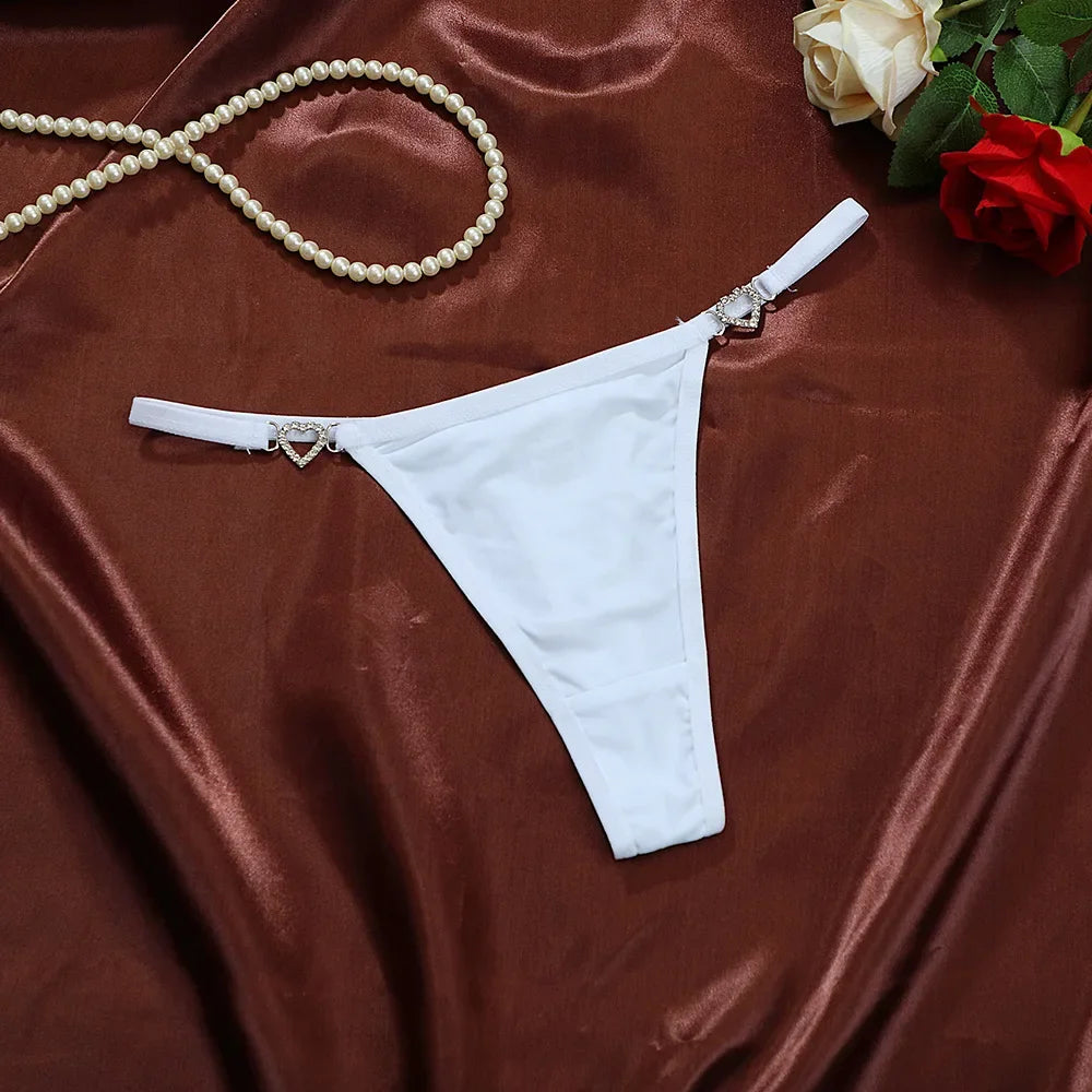 INTIMO SECRETS Women’s Low-Rise Heart Decoration G-String Thong