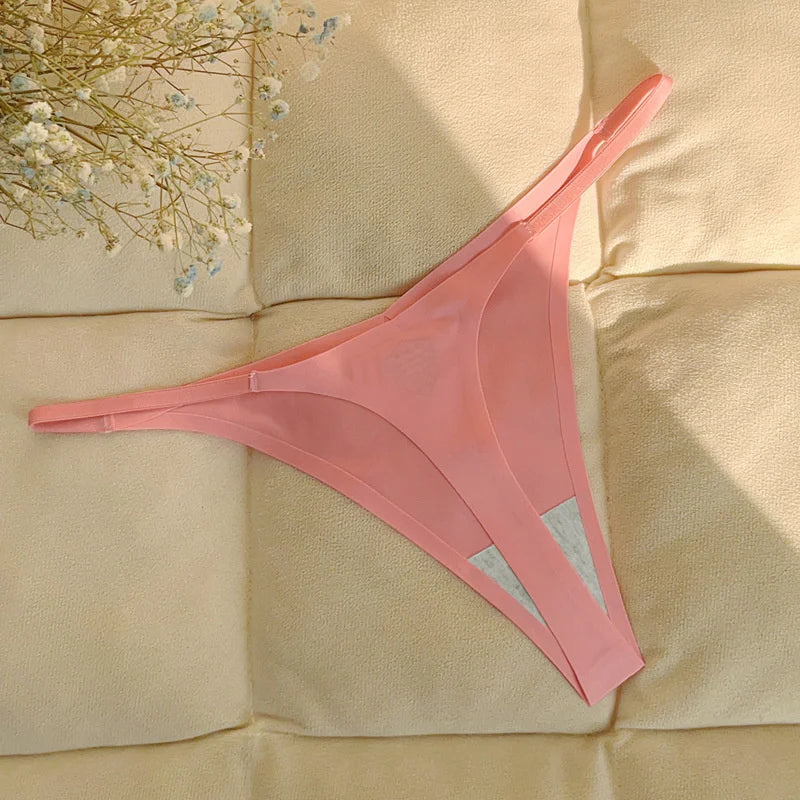 INTIMO SECRETS Ruffles Seamless Thong – Invisible T-Back Underwear for Women