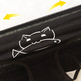 3 Pcs Cartoon Print Black Plus Size Triangle Underwear Cotton Panties Women's Breathable Soft Lingerie Girls Female Underpants