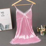 Cute Lace Camisola Patchwork Women's Nightgowns Lingerie Nighty Bowknots Nightwear Women