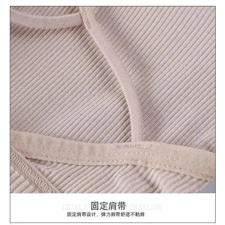 2023 sexy threaded sports yoga bra pure cotton sports bra fitness top bra breathable strap underwear bra pad wrap chest