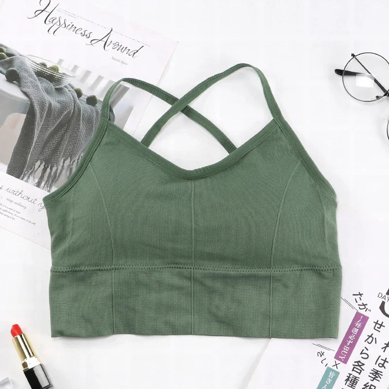 Women Push Up Seamless Sports Bra Workout Female Sport Top Crop Fitness Active Wear for Brassiere Women's Comfort Bra