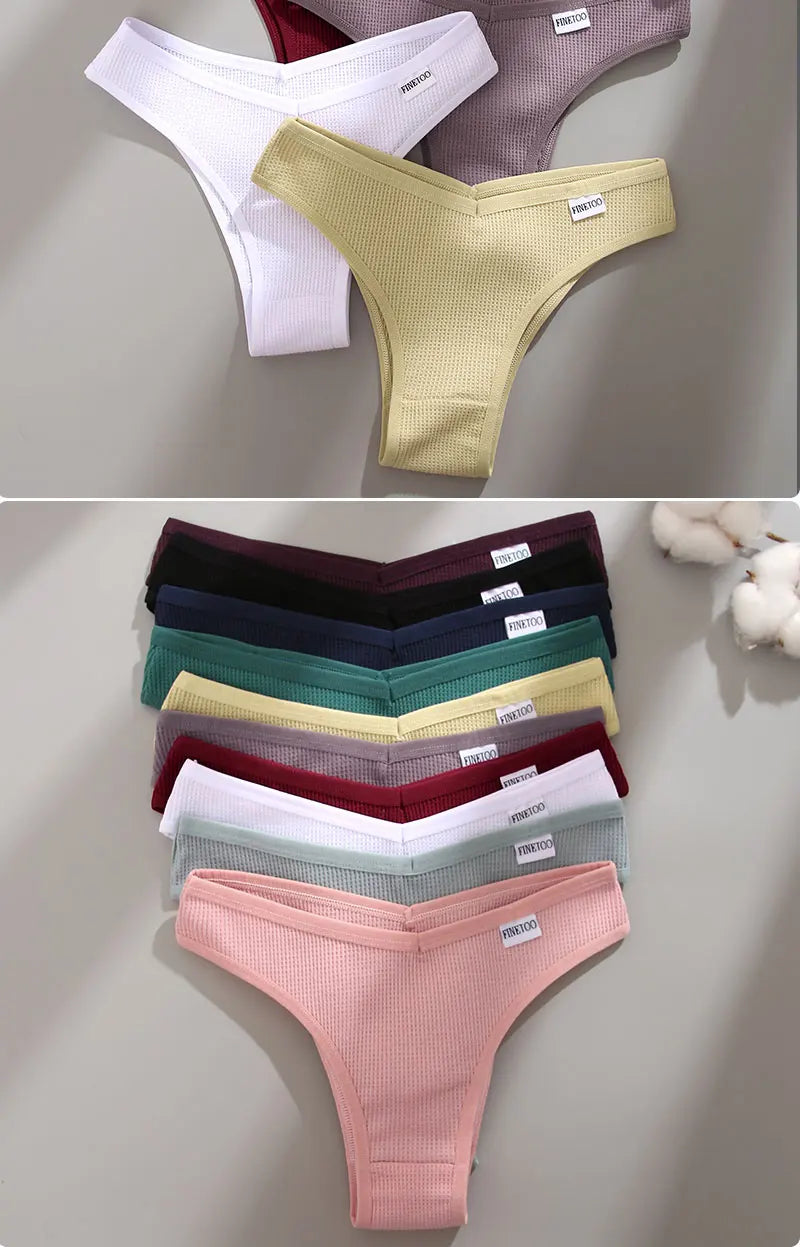 INTIMO SECRETS 5-Pack V-Waist Brazilian Thongs – Women’s Cotton Panties