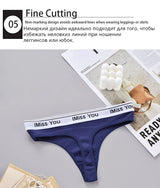 INTIMO SECRETS 3-Pack Women’s Cotton Thongs – Low-Waist, Soft & Comfortable G-String Panties