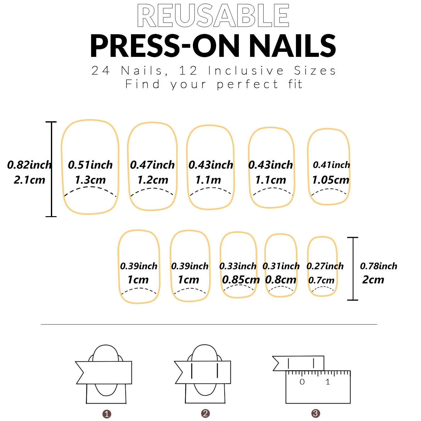 24pcs/set short square fake nails for women cute bride heart white french tips faux ongles y2k press on false nail supplies