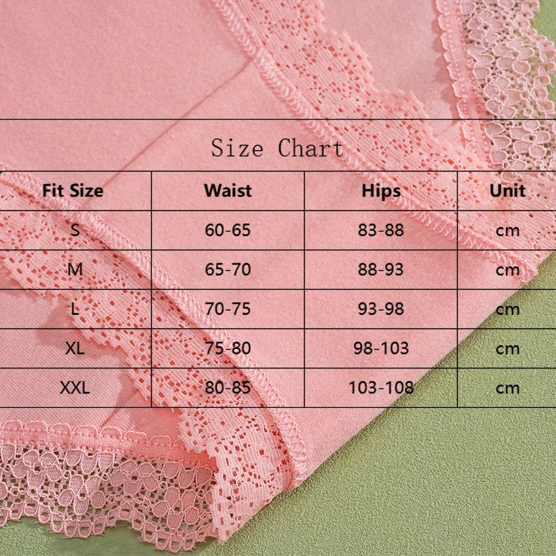 FINETOO 6Pcs Women's Cotton High Waist Panties Underwear Female Large Intimate Lingerie Briefs Woman Underpants Pantys Panties