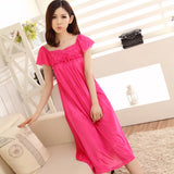 Women's Sexy Sleepwear Plus Size Ice Silk Satin Underwear Night Dress Nightgown Female Lingerie Dress Sexy Nightwear For Ladies