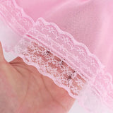 Cute Lace Camisola Patchwork Women's Nightgowns Lingerie Nighty Bowknots Nightwear Women