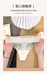 INTIMO SECRETS Transparent Thong – Ultra-Thin Seamless Low-Rise G-String for Women