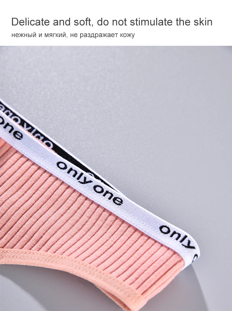 INTIMO SECRETS Cotton Soft Thong – Seamless Low-Rise Underwear for Women