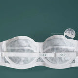 INTIMO SECRETS Women’s Mesh Lace Transparent Bra – Seamless Push-Up Invisible Lingerie for Wedding