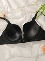 INTIMO SECRETS Comfortable Plus Size Push-Up Bra – Deep V, Adjustable Straps