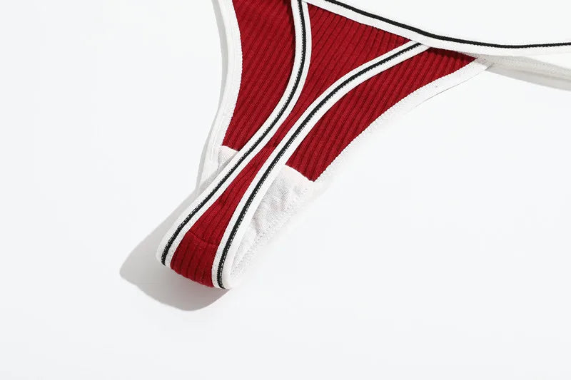 INTIMO SECREST Seamless Ribbed Cotton Thong Panties for Women