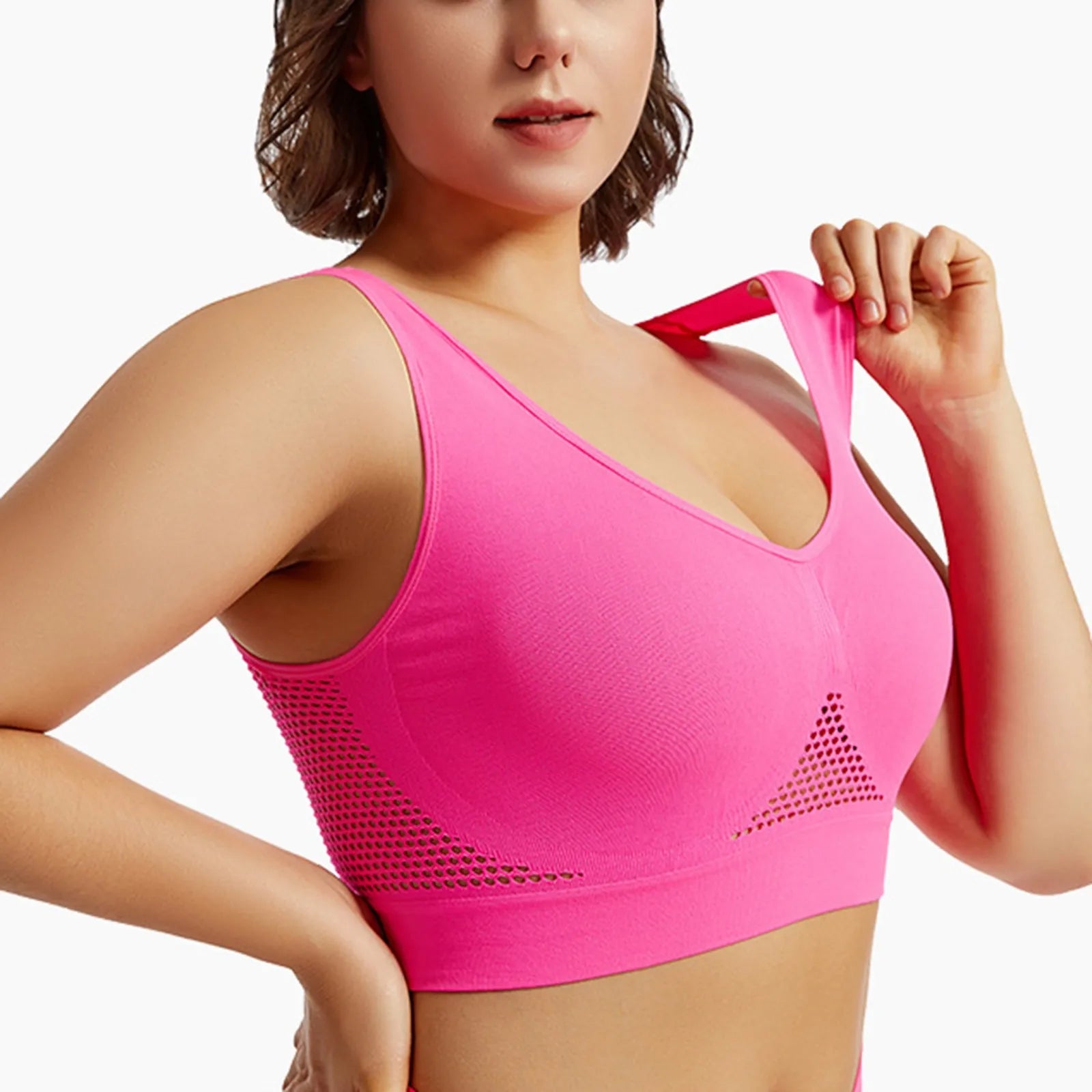 INTIMO SECRETS Wireless Sports Bra – Seamless Push-Up Crop Top
