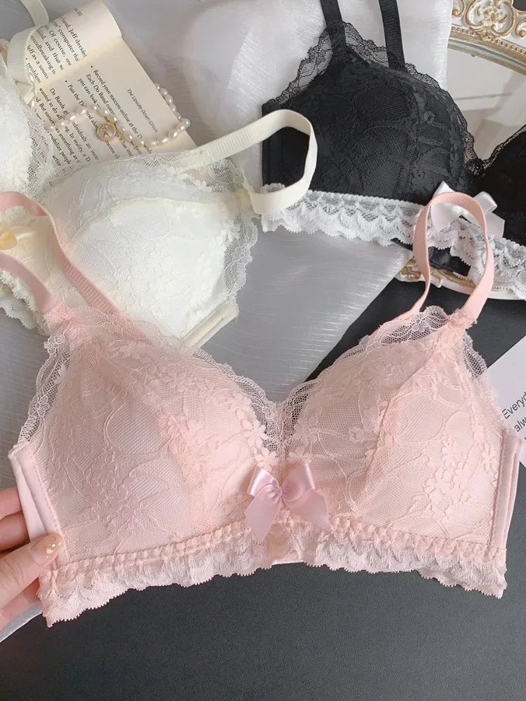 INTIMO SECRETS Japanese Push-Up Bra – Lace Enhancer Wire-Free Lift Bralette