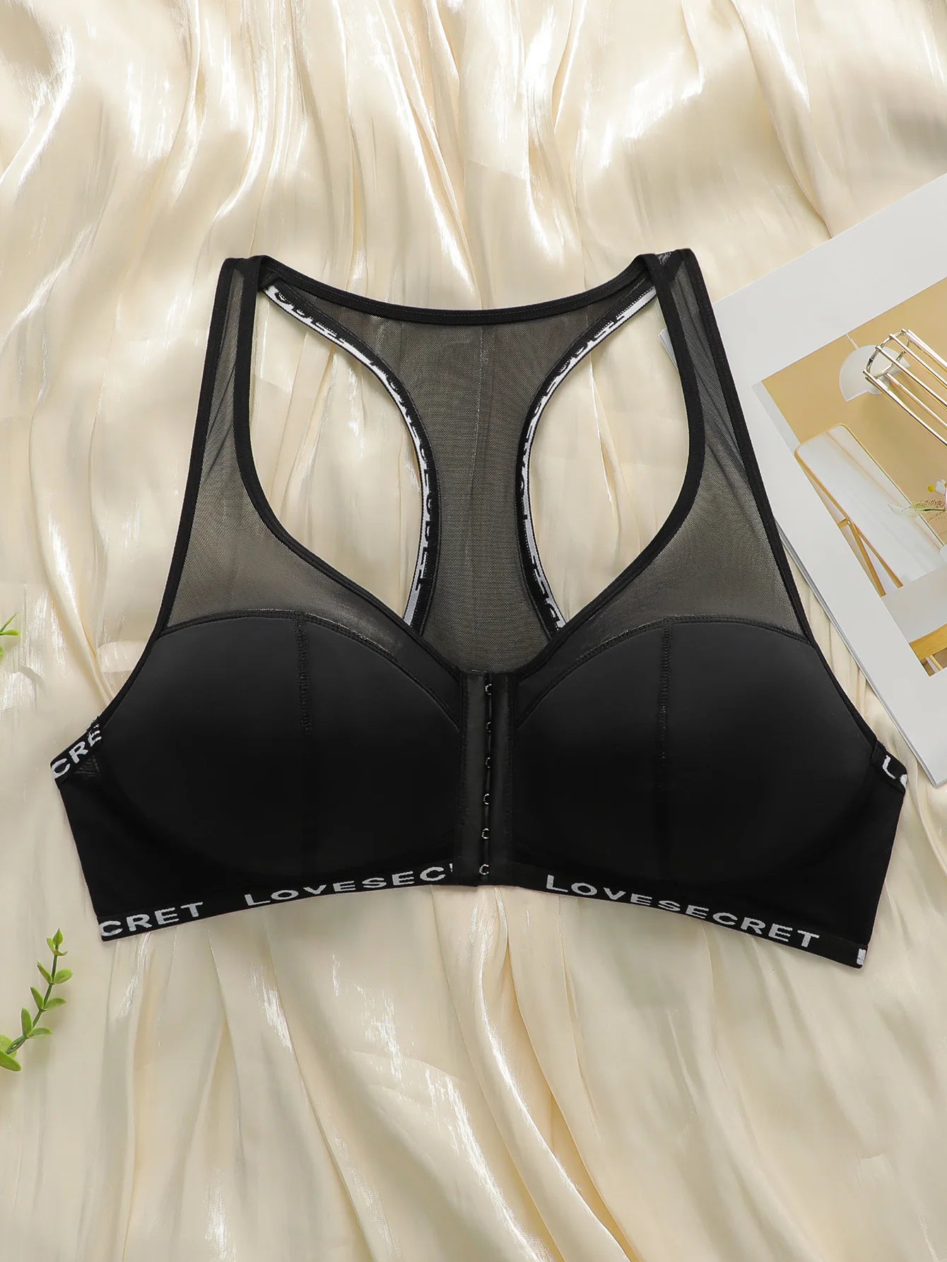 INTIMO SECRETS Plus Size Front Closure Bra – Wireless Full Coverage Minimizer