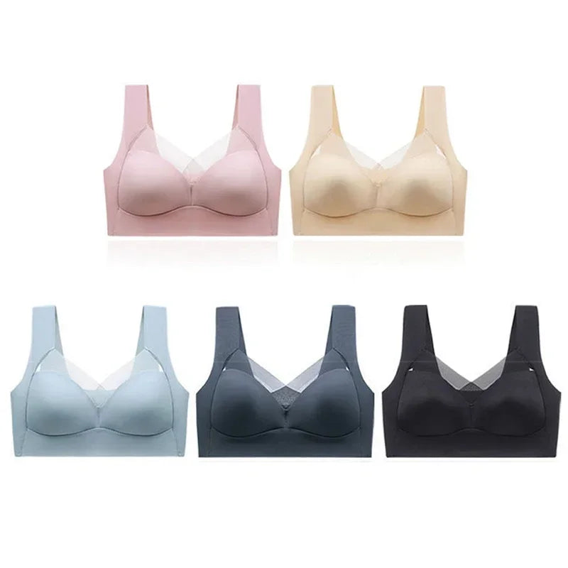 INTIMO SECRETS Plus Size Wireless Push-Up Bra – Seamless Lace Comfort