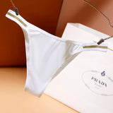 INTIMO SECRETS Ice Silk Thongs – Seamless Low-Waist G-String Underwear for Women