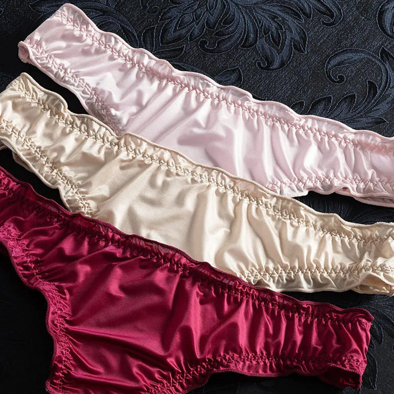 INTIMO SECRETS Ice Silk G-String – Seamless Ultra-Thin Thong Underwear for Women