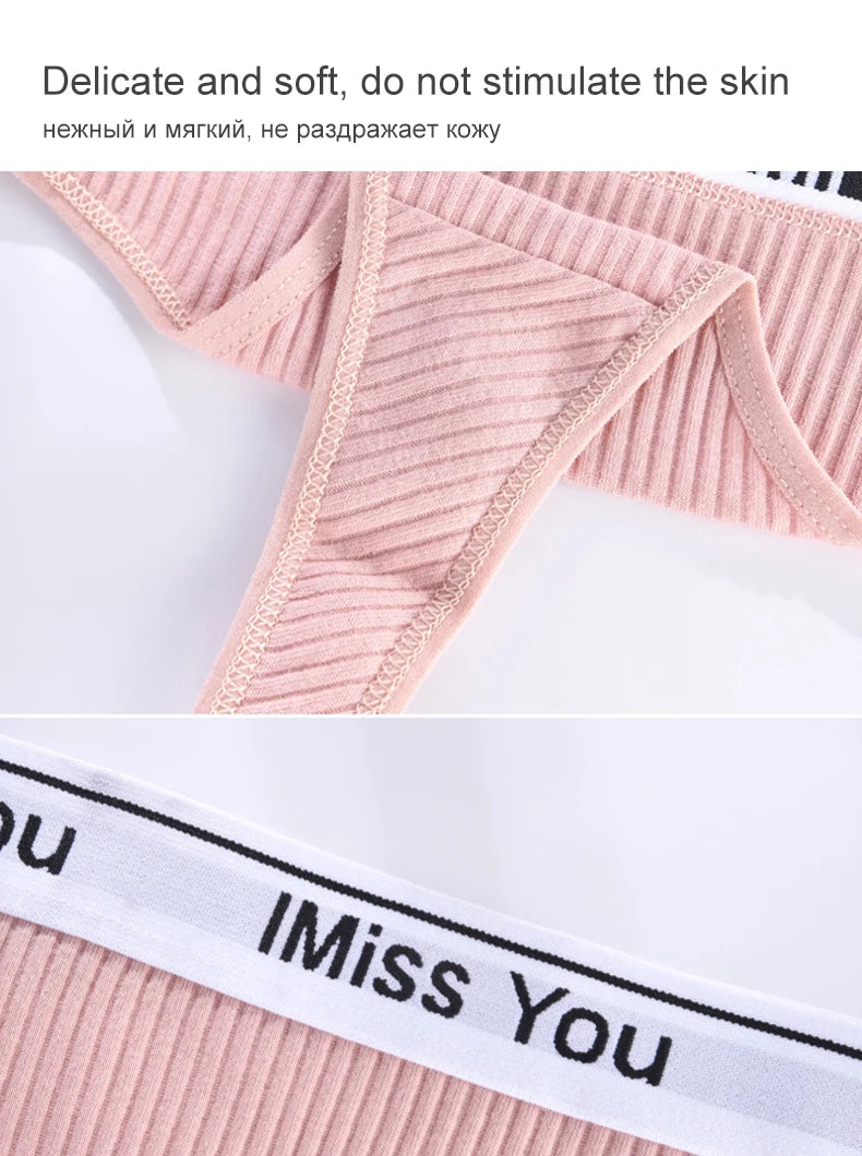 INTIMO SECRETS 3-Pack Women’s Cotton Thongs – Low-Waist, Soft & Comfortable G-String Panties