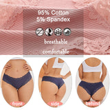 INTIMO SECRETS 3-Pack Women’s Floral Lace Cotton Panties – Sexy Soft Briefs S-XL