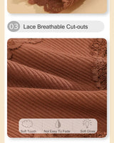 INTIMO SECRETS 3PCS Lace Cotton Thongs – Sexy Low-Rise Seamless G-String Underwear for Women S-XL