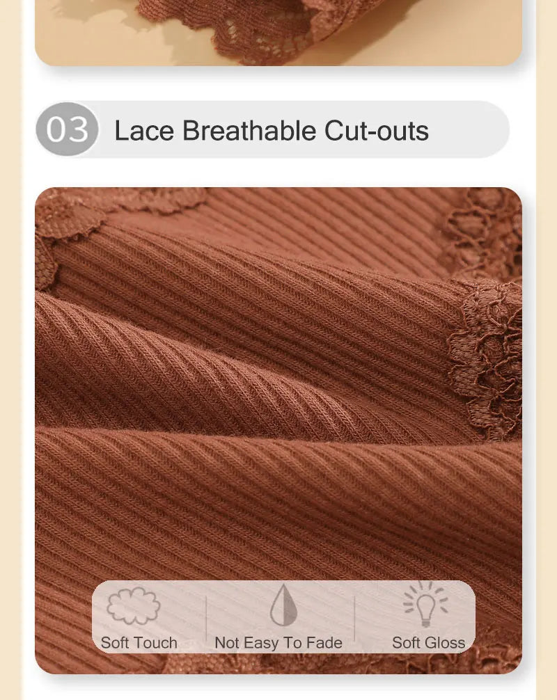 INTIMO SECRETS 3PCS Lace Cotton Thongs – Sexy Low-Rise Seamless G-String Underwear for Women S-XL