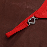 INTIMO SECRETS Sexy Heart Decor G-String - Elegant Lace Mesh Lingerie