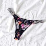 INTIMO SECRETS Women’s Sexy Rhinestone Low-Waist Thong Panties