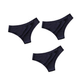 3Pcs/Set Seamless Panties Women Underwear Ice Silk Underpants Low Rise Female Solid Color Ultra-thin Sexy Lingerie
